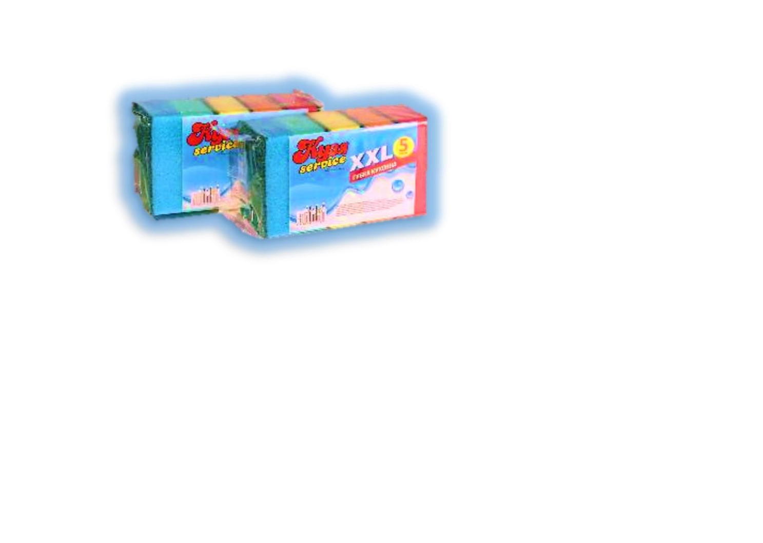 Губки кухонні 98х68х35 мм ТМ КУЗЯ SERVICE 5шт.уп. XXL